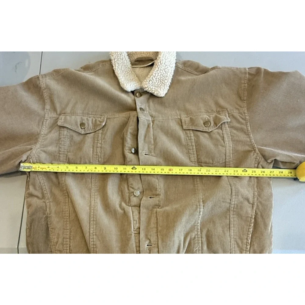 Vintage Chore Barn Coat Mens 2XL Corduroy Sherpa Marlboro Fleece Trucker‎ Jacket
